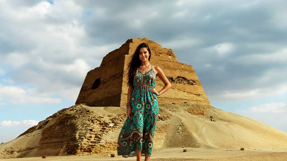Fayoum desert safari near Cairo with golden sand dunes, Magic Lake, Wadi El Rayan waterfalls, and scenic Egyptian desert mountains.