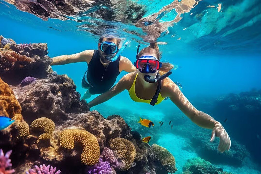 Hurghada yacht trip with dolphins, snorkeling, Orange Bay, Giftun and Magawish Islands on the Red Sea